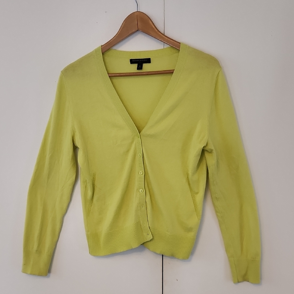 Banana Republic Lime Green Cardigan